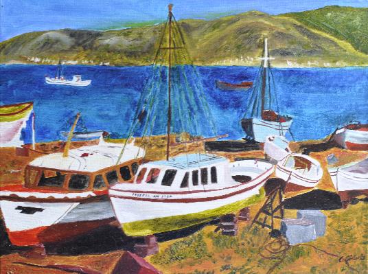 Boote am Strand