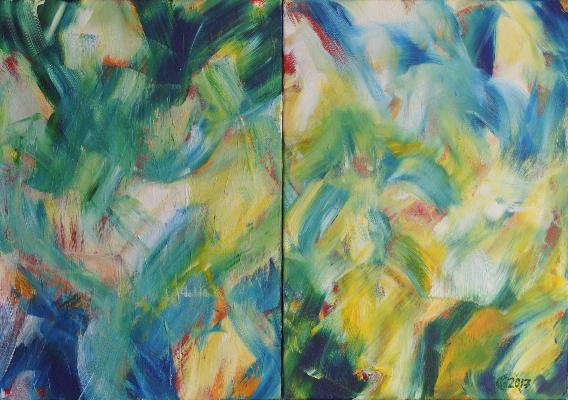 Entdecke die Welt Diptychon